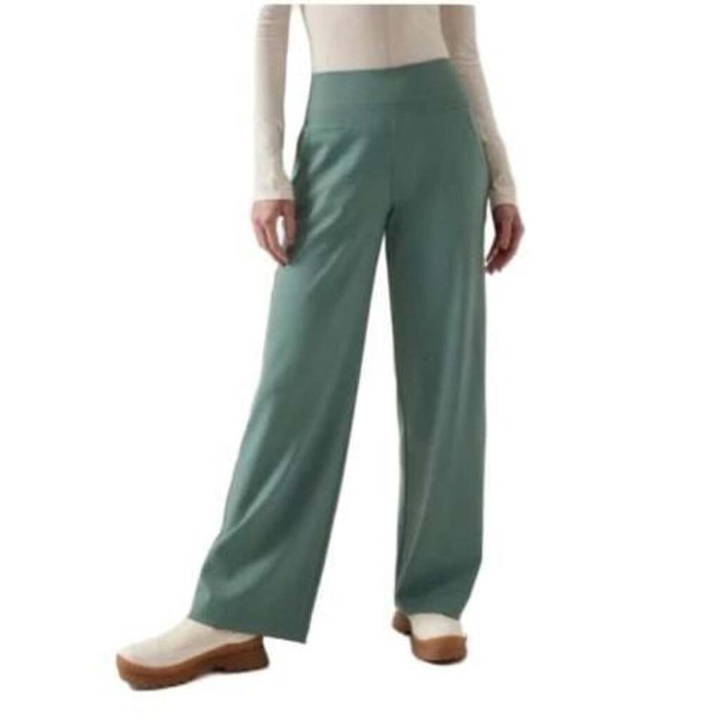 Athleta Venice High Rise Wide Leg Pants Women Size XS Deep Ocean Teal